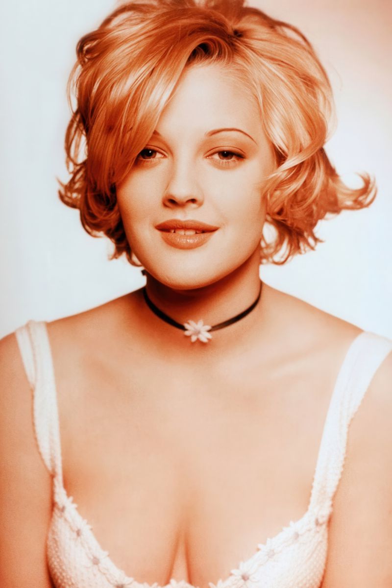 Drew Barrymore 1990s Short Hair Poster | Sexy Actress Wall Art Print - Celebrities Poster