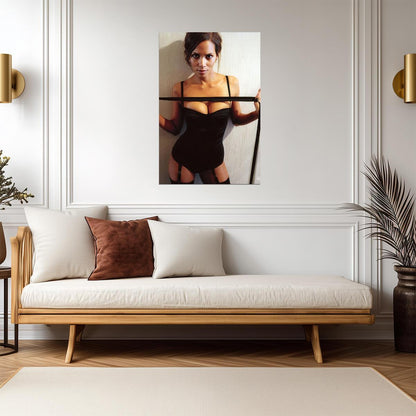 Halle Berry in Black Bodysuit Poster | Sexy Actress Wall Art Print - Celebrities Poster