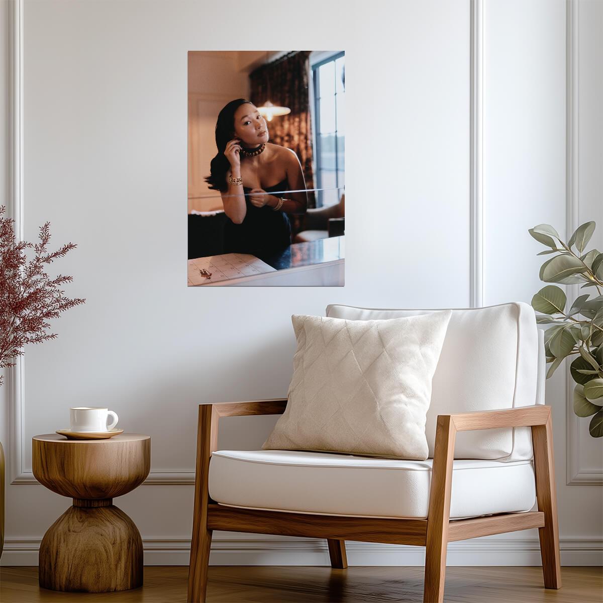 Yerin Ha in Black Dress Poster | Actress Wall Art Print - Celebrities Poster
