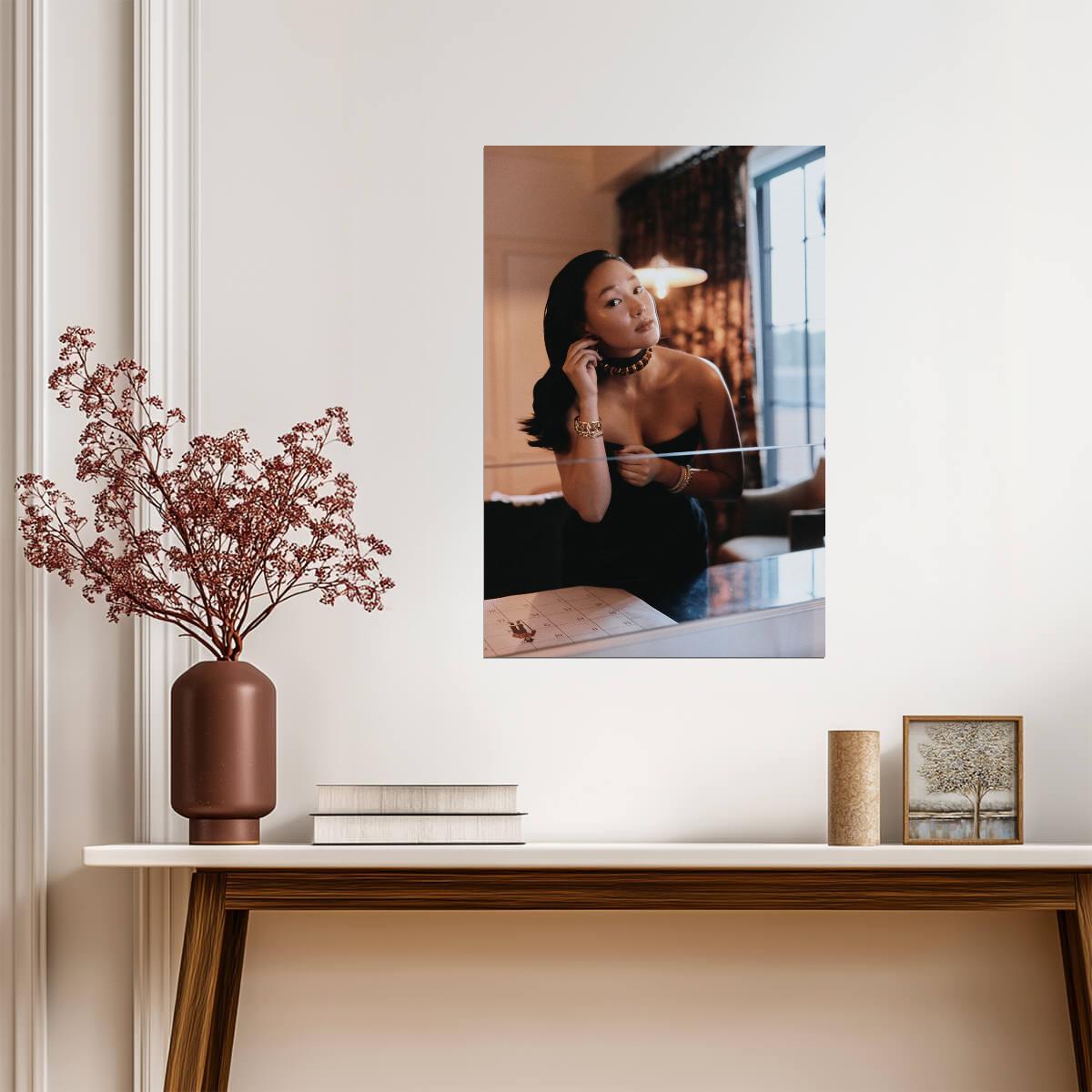 Yerin Ha in Black Dress Poster | Actress Wall Art Print - Celebrities Poster