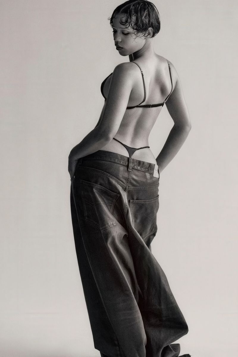 Taylor Russell in Leather Pants Poster | Sexy Actress Wall Art Print - Celebrities Poster