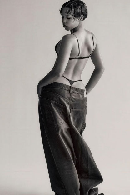 Taylor Russell in Leather Pants Poster | Sexy Actress Wall Art Print - Celebrities Poster