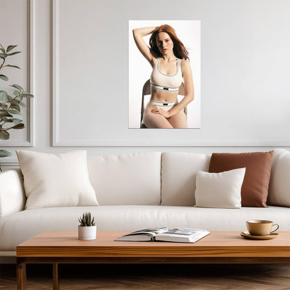 Madelaine Petsch in White Sportswear Poster | Actress Wall Art Print - Celebrities Poster