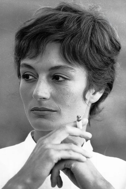 Anouk Aimee Smoking Portrait Poster | Black and White Wall Art Print - Celebrities Poster