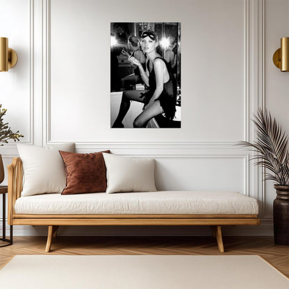 Kate Moss Backstage Fashion Poster | Black and White 2006 Wall Art Print - Celebrities Poster