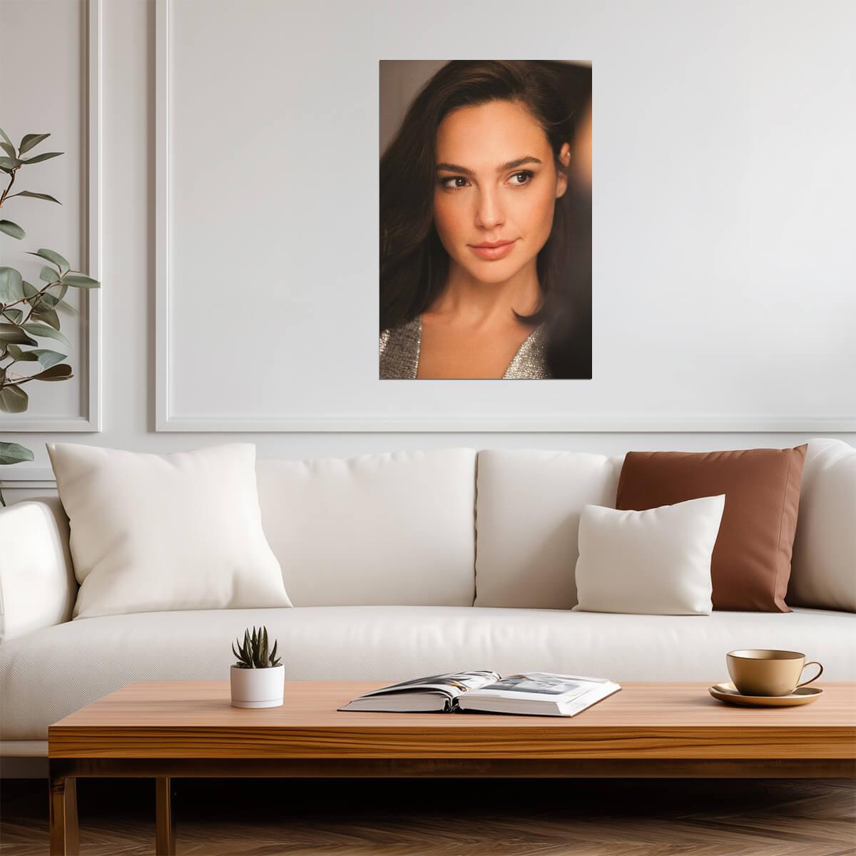 Gal Gadot Portrait Poster | Actress Wall Art Print - Celebrities Poster