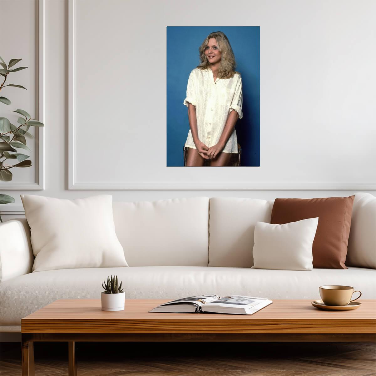 Michelle Pfeiffer in Light Shirt Poster | Vintage Wall Art Print - Celebrities Poster