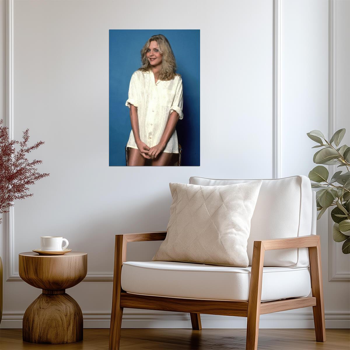 Michelle Pfeiffer in Light Shirt Poster | Vintage Wall Art Print - Celebrities Poster