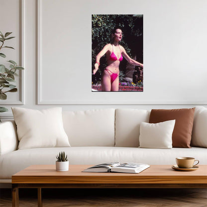 Geena Davis in Pink Bikini Poster | Sexy Actress Wall Art Print - Celebrities Poster