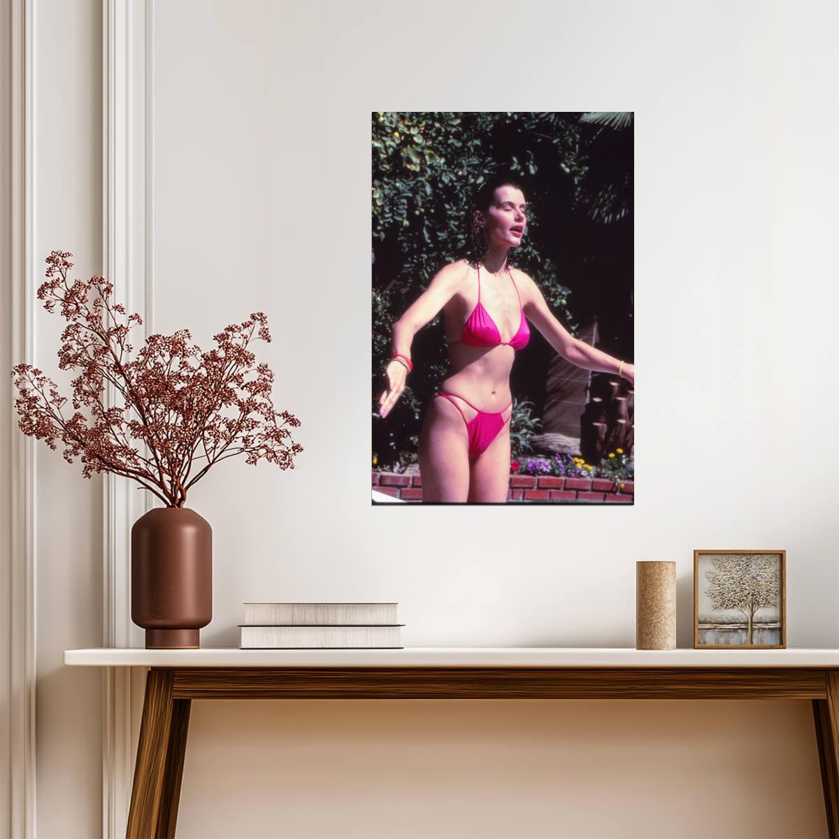 Geena Davis in Pink Bikini Poster | Sexy Actress Wall Art Print - Celebrities Poster
