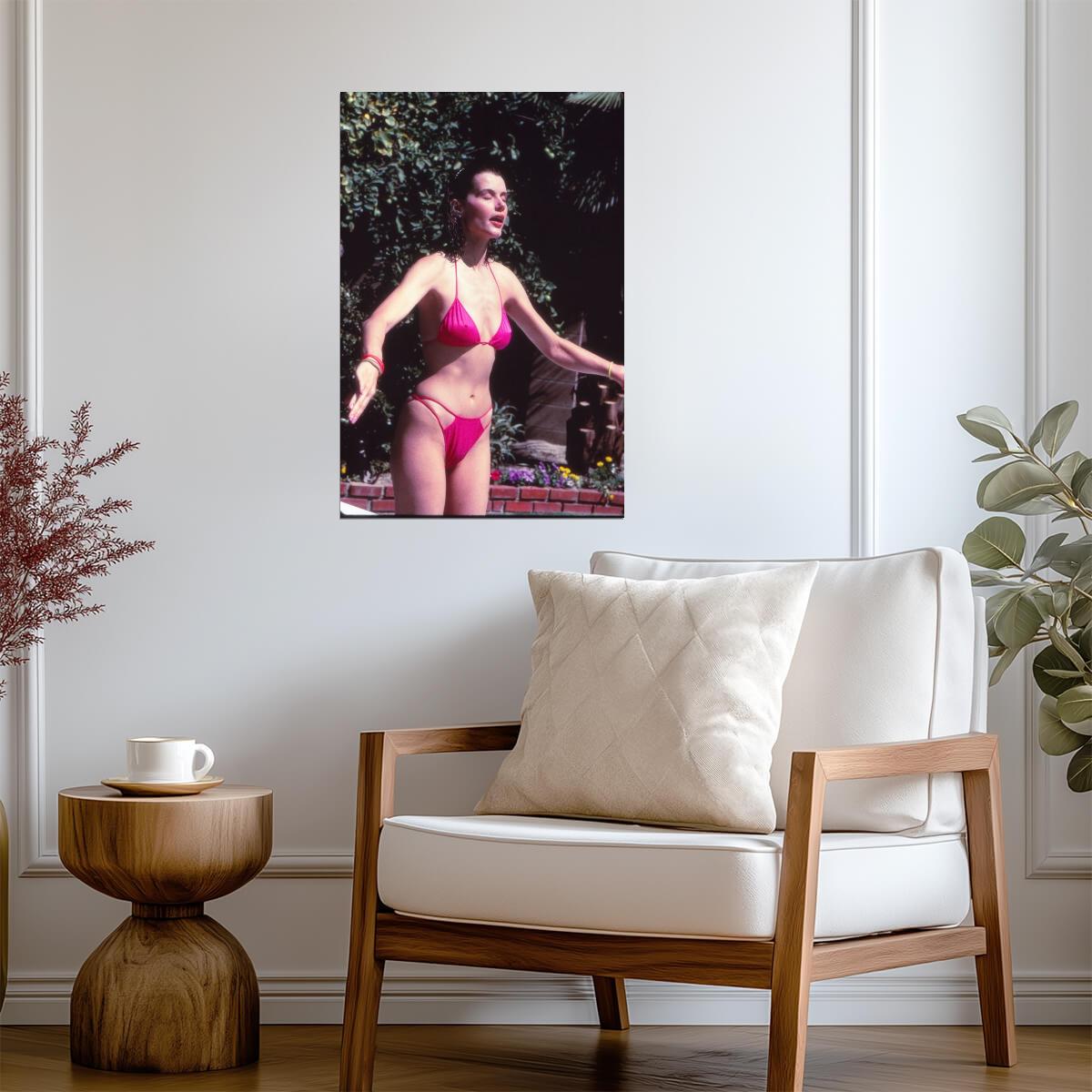 Geena Davis in Pink Bikini Poster | Sexy Actress Wall Art Print - Celebrities Poster