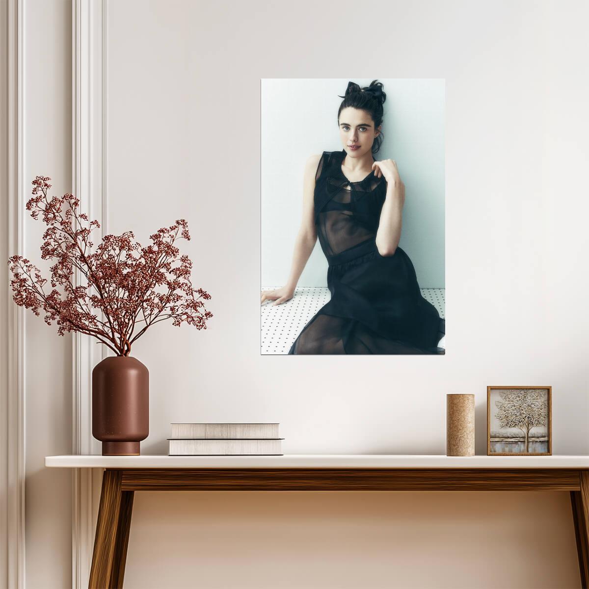 Margaret Qualley in Black Dress Poster | Actress Wall Art Print - Celebrities Poster