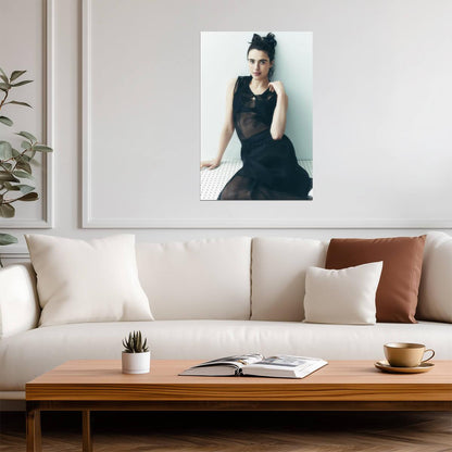 Margaret Qualley in Black Dress Poster | Actress Wall Art Print - Celebrities Poster