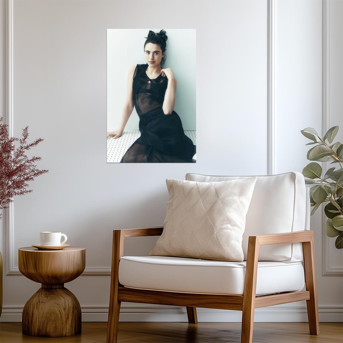 Margaret Qualley in Black Dress Poster | Actress Wall Art Print - Celebrities Poster