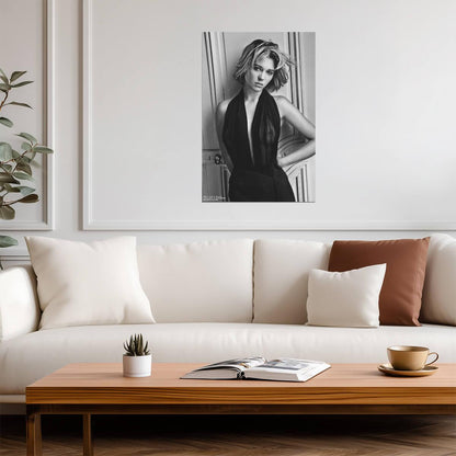 Lea Seydoux in Black Dress Poster | Sexy Actress Wall Art Print - Celebrities Poster