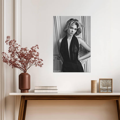 Lea Seydoux in Black Dress Poster | Sexy Actress Wall Art Print - Celebrities Poster