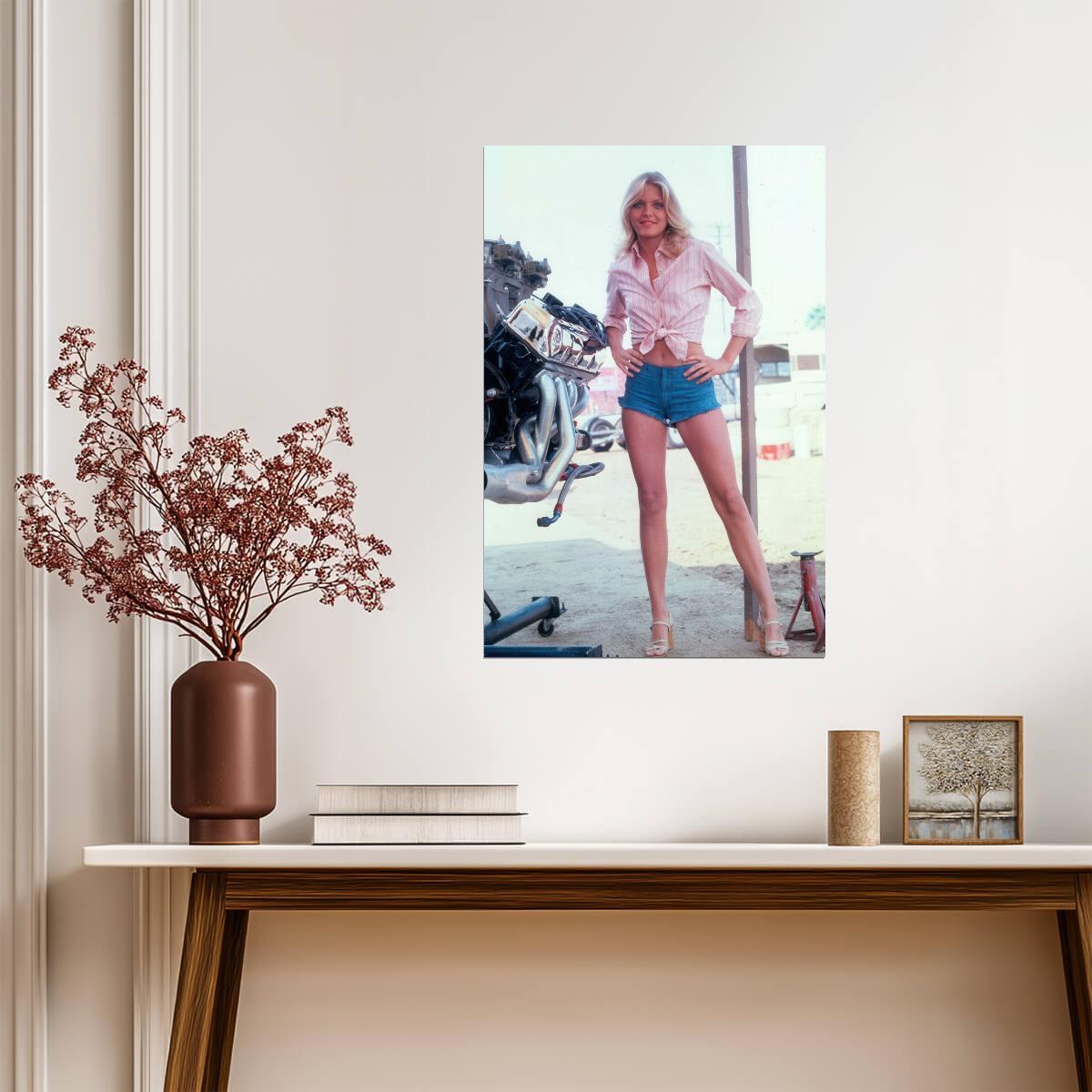 Michelle Pfeiffer in Denim Shorts Poster | B.A.D. Cats TV Wall Art Print - Celebrities Poster