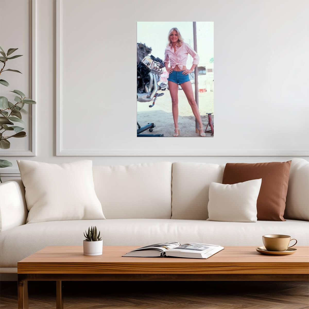 Michelle Pfeiffer in Denim Shorts Poster | B.A.D. Cats TV Wall Art Print - Celebrities Poster