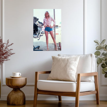 Michelle Pfeiffer in Denim Shorts Poster | B.A.D. Cats TV Wall Art Print - Celebrities Poster