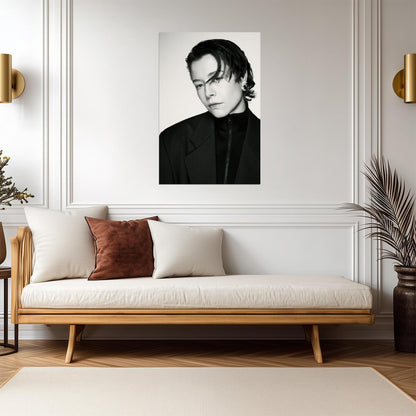Emma D Arcy in Black Outfit Poster | Black and White Wall Art Print - Celebrities Poster