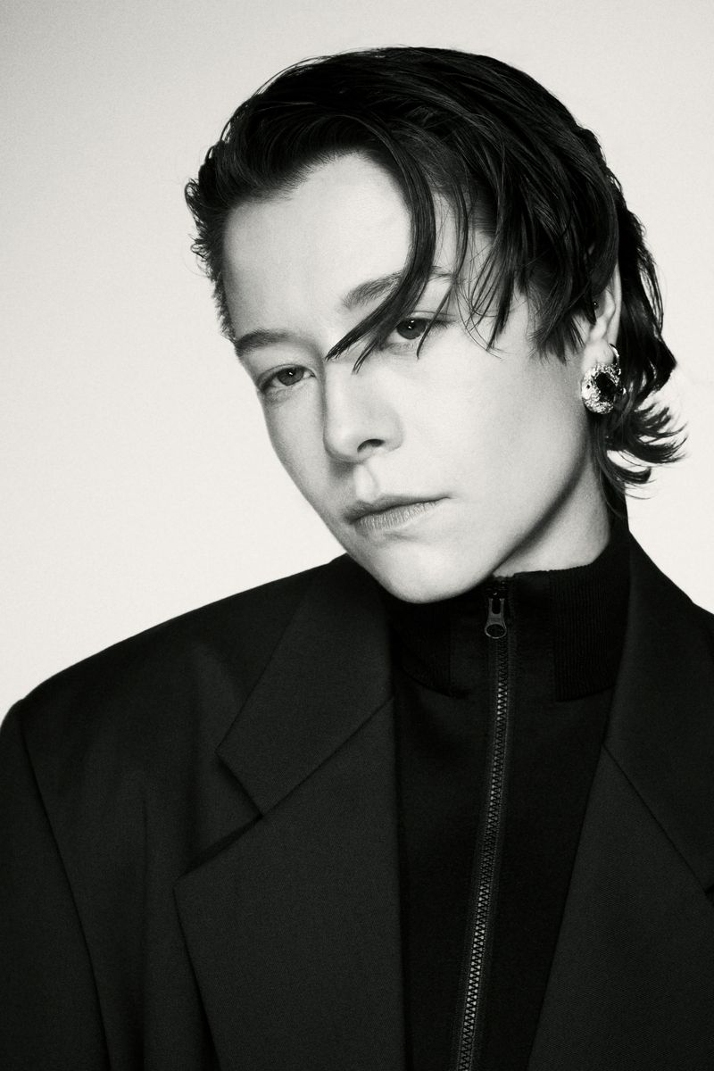 Emma D Arcy in Black Outfit Poster | Black and White Wall Art Print - Celebrities Poster