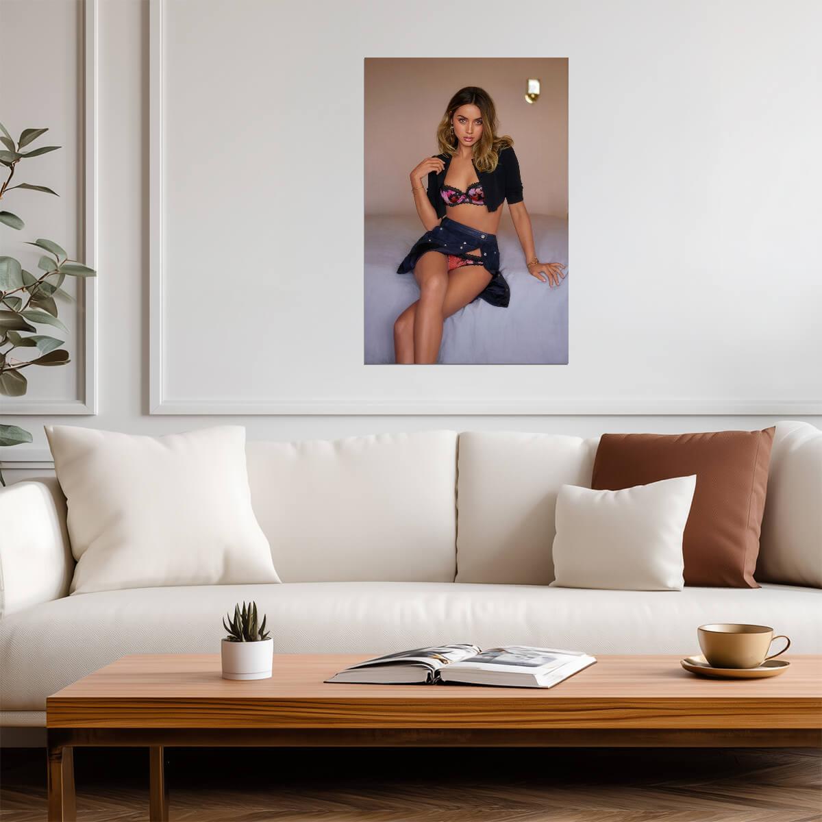 Ana De Armas in Lingerie Poster | Sexy Actress Wall Art Print - Celebrities Poster