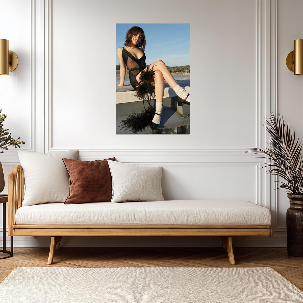 Jenna Ortega in Sheer Black Outfit Poster | Actress Wall Art Print - Celebrities Poster