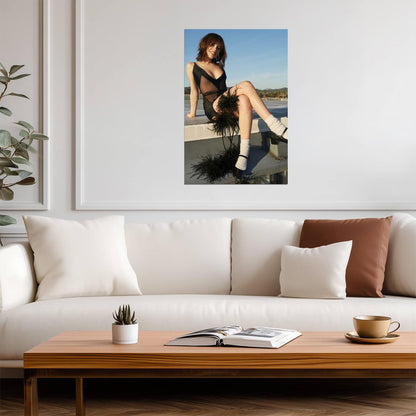 Jenna Ortega in Sheer Black Outfit Poster | Actress Wall Art Print - Celebrities Poster