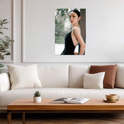 Tian Xi Wei in Black Dress Poster | Actress Wall Art Print - Celebrities Poster