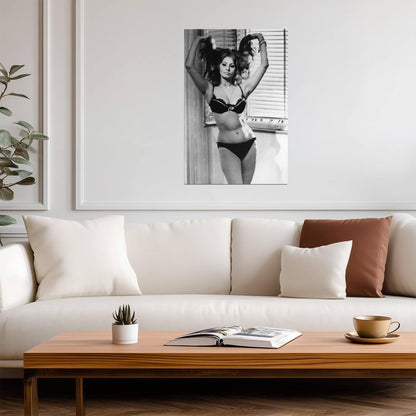 Sophia Loren in Bikini Poster | Black and White Portrait Wall Art Print - Celebrities Poster