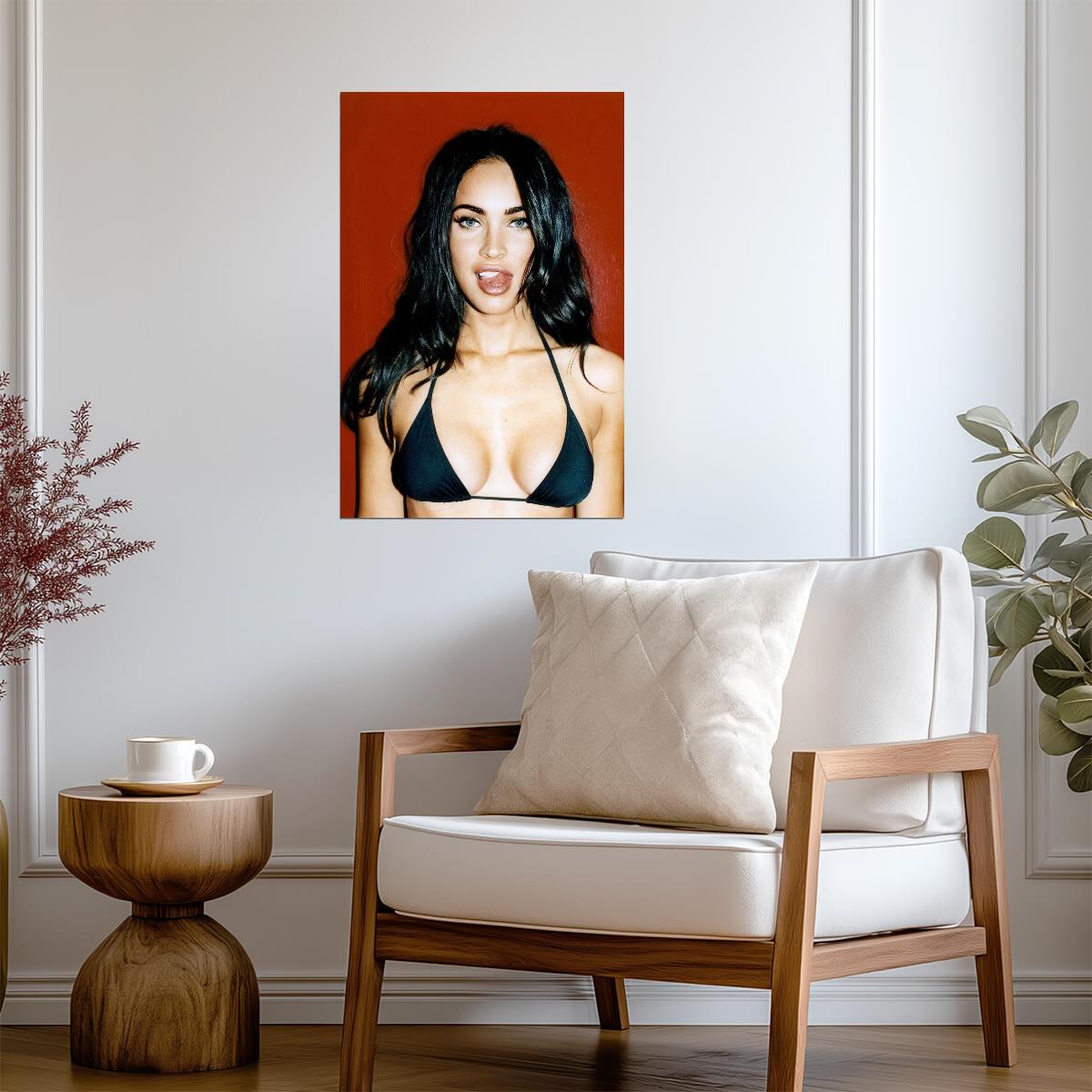 Megan Fox in Black Bikini Poster | Sexy Actress Wall Art Print - Celebrities Poster
