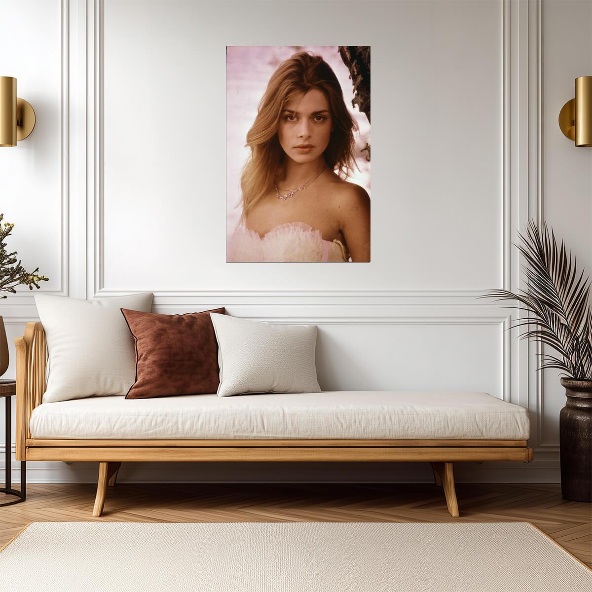 Nastassja Kinski Pink Portrait Poster | Actress Wall Art Print - Celebrities Poster