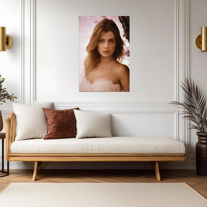 Nastassja Kinski Pink Portrait Poster | Actress Wall Art Print - Celebrities Poster
