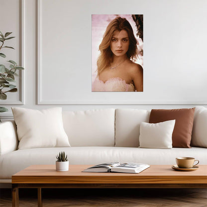 Nastassja Kinski Pink Portrait Poster | Actress Wall Art Print - Celebrities Poster