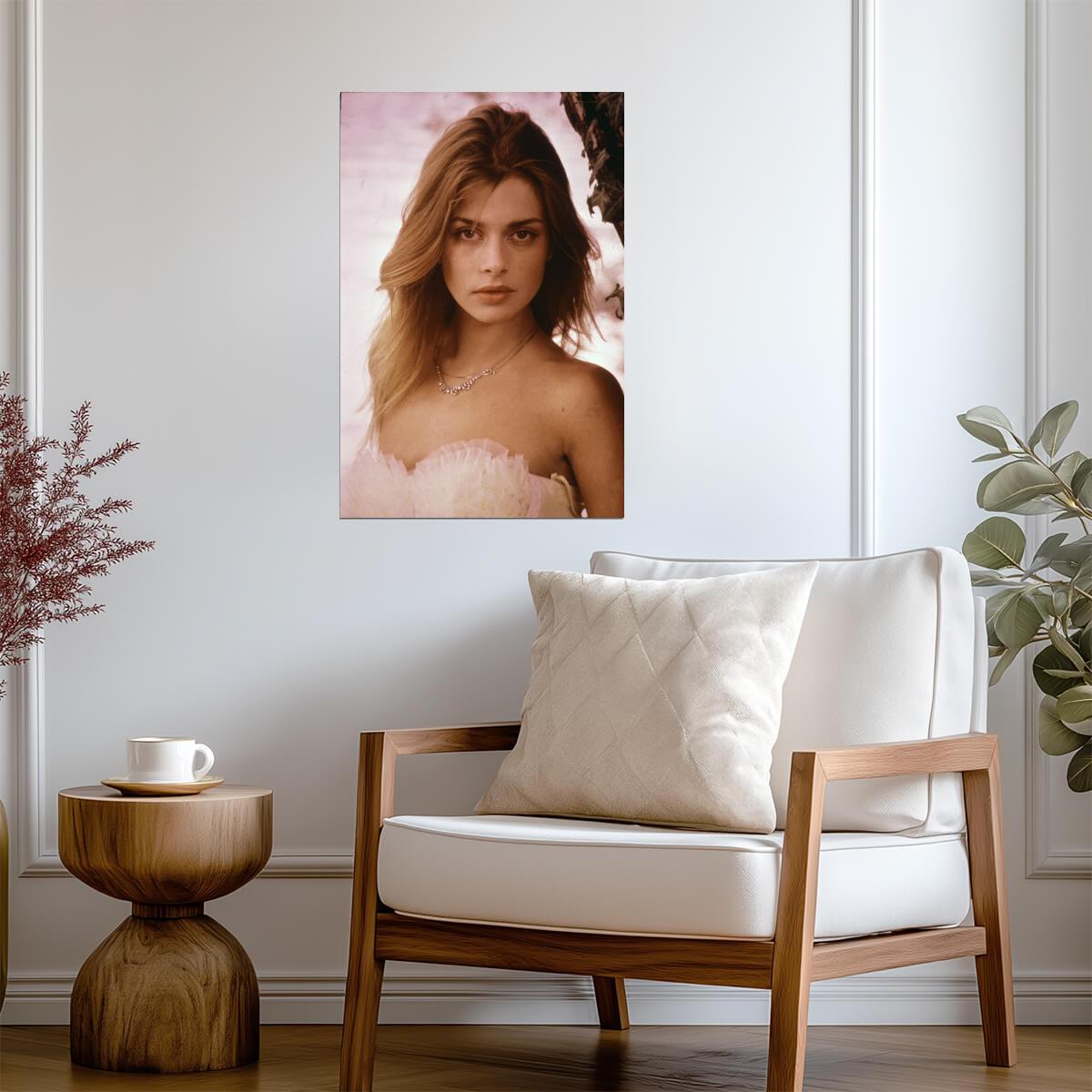 Nastassja Kinski Pink Portrait Poster | Actress Wall Art Print - Celebrities Poster