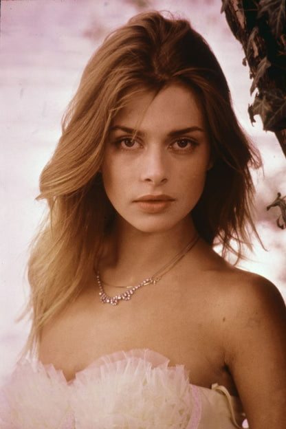 Nastassja Kinski Pink Portrait Poster | Actress Wall Art Print - Celebrities Poster