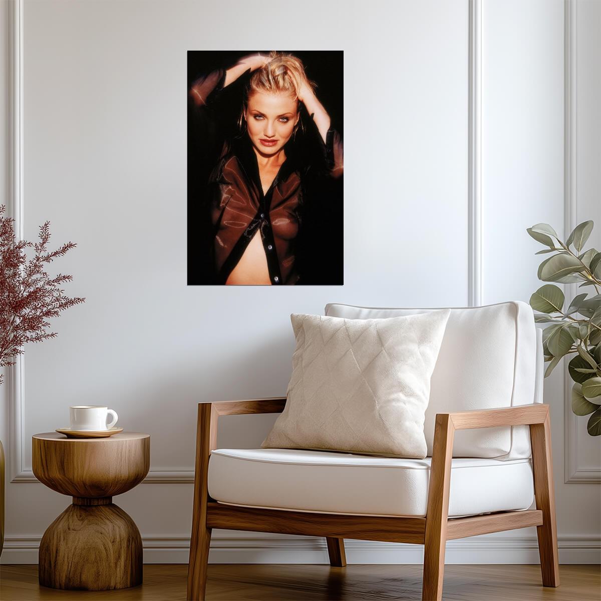 Cameron Diaz Sexy Portrait Poster | Vintage Wall Art Print - Celebrities Poster