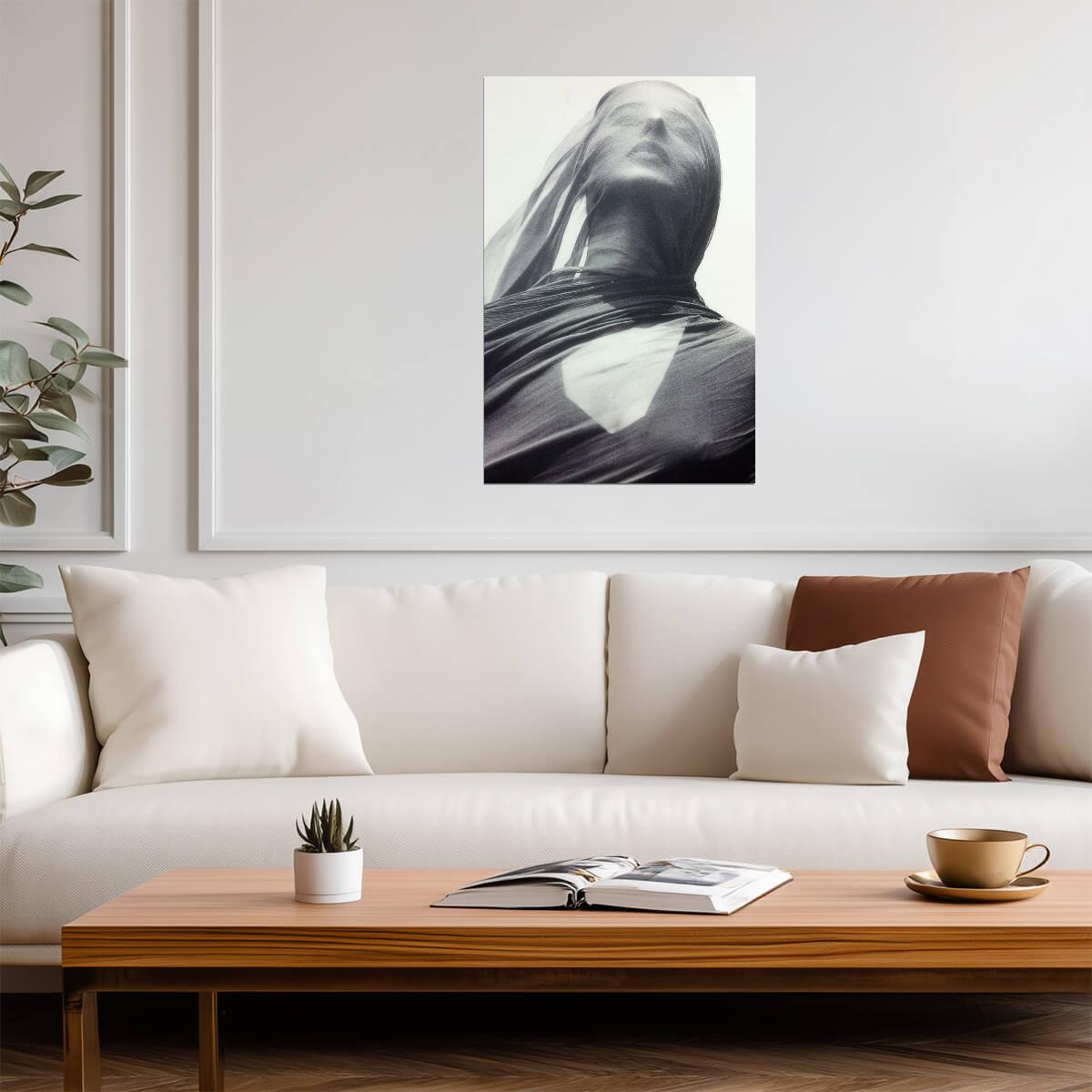 Isabella Rossellini Black and White Artistic Portrait Poster | Model Print - Celebrities Poster