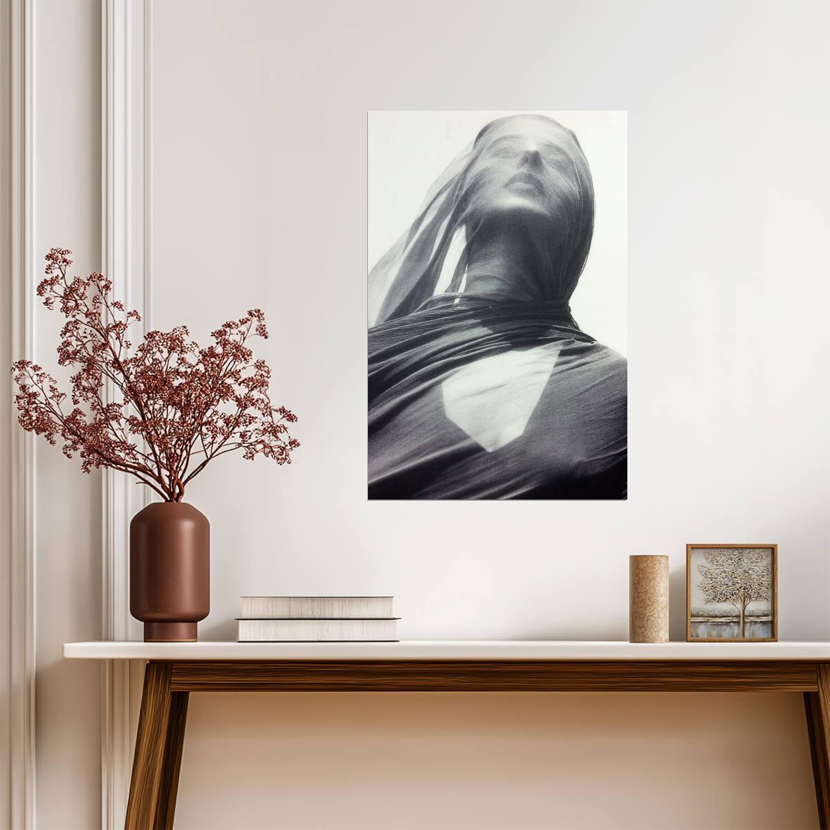 Isabella Rossellini Black and White Artistic Portrait Poster | Model Print - Celebrities Poster