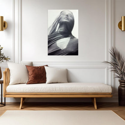 Isabella Rossellini Black and White Artistic Portrait Poster | Model Print - Celebrities Poster