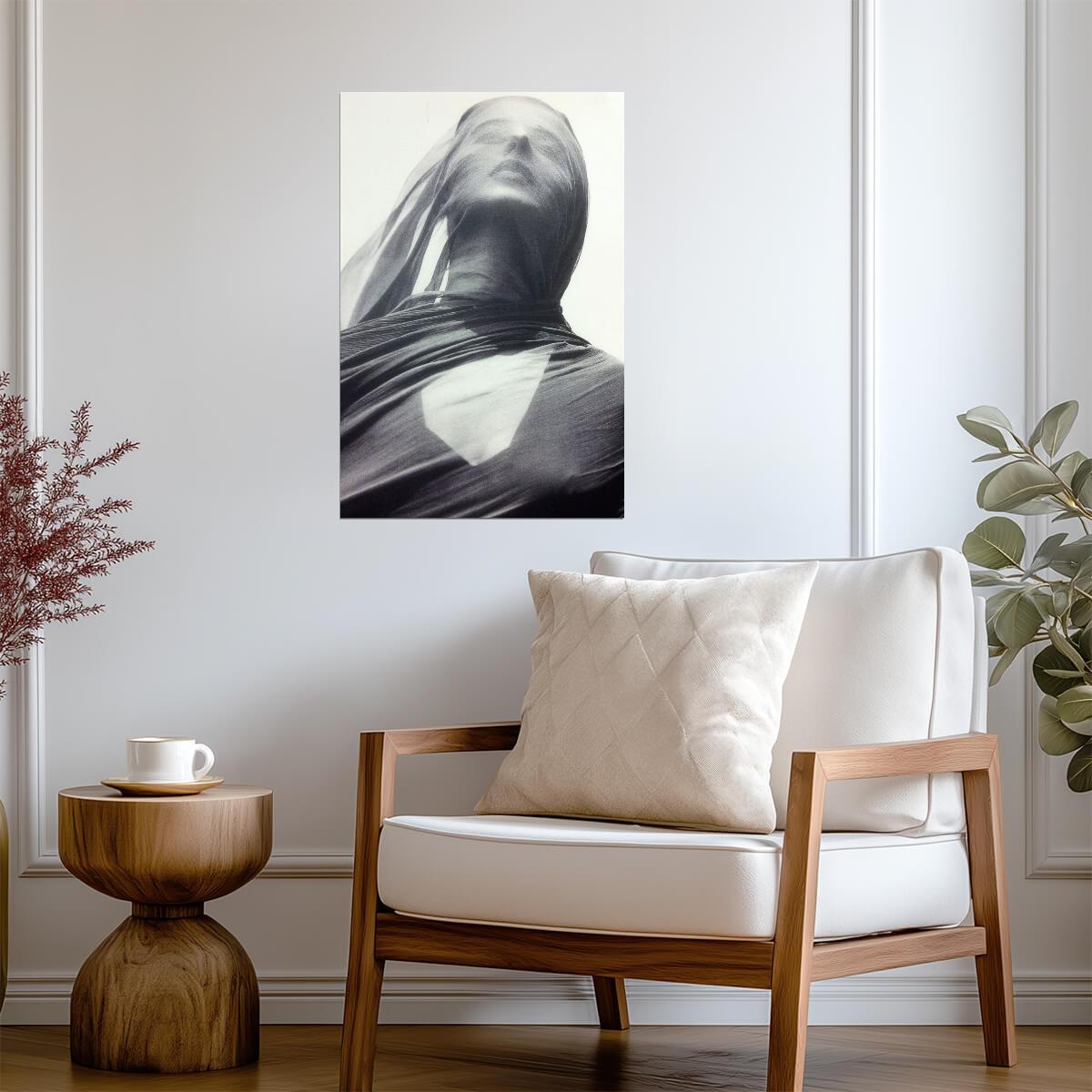 Isabella Rossellini Black and White Artistic Portrait Poster | Model Print - Celebrities Poster