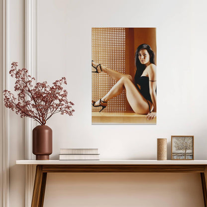 Lucy Liu in Black Outfit Poster | Sexy Legs Wall Art Print - Celebrities Poster