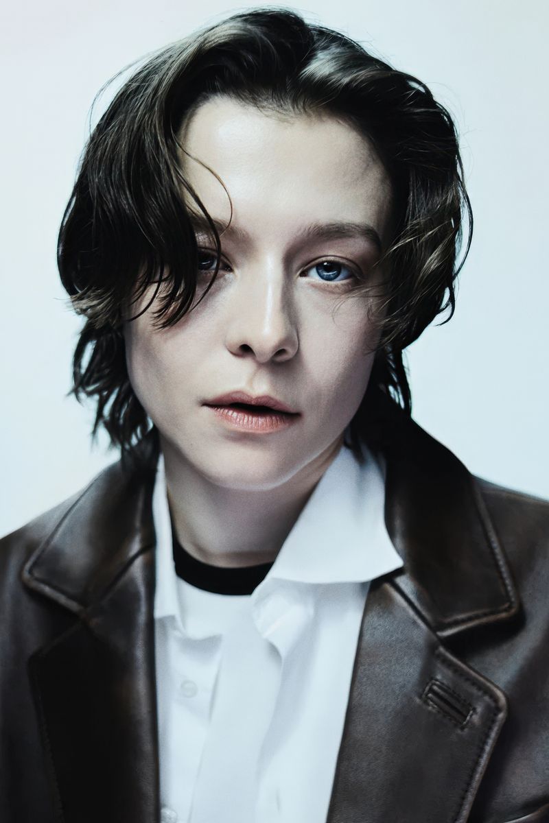 Emma D Arcy in Leather Jacket Poster | Actress Wall Art Print - Celebrities Poster