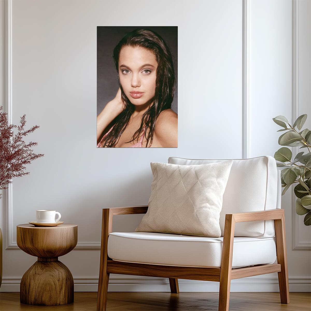 Angelina Jolie Wet Hair Poster | Actress Wall Art Print - Celebrities Poster