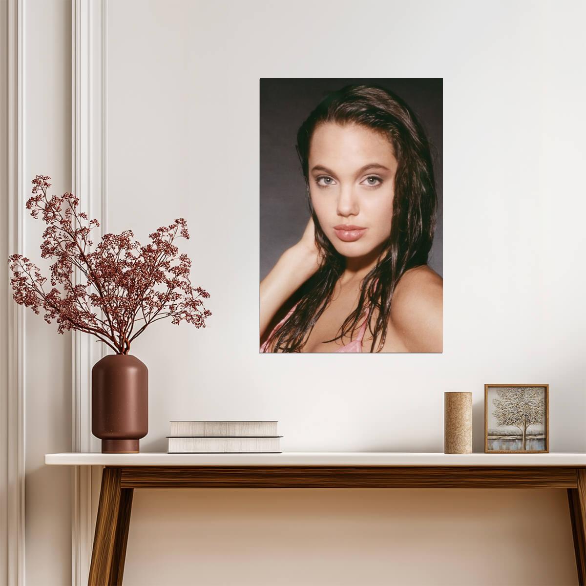 Angelina Jolie Wet Hair Poster | Actress Wall Art Print - Celebrities Poster