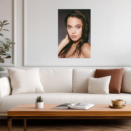 Angelina Jolie Wet Hair Poster | Actress Wall Art Print - Celebrities Poster