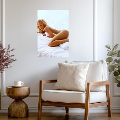 Jessica Alba Nude Poster | Lying Pose Wall Art Print - Celebrities Poster