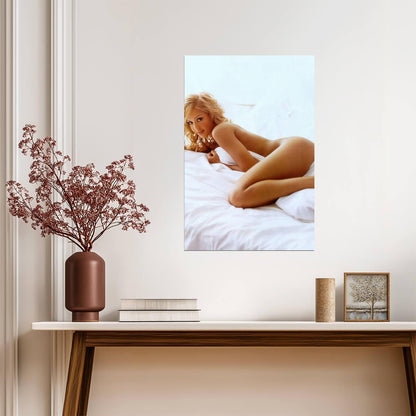 Jessica Alba Nude Poster | Lying Pose Wall Art Print - Celebrities Poster