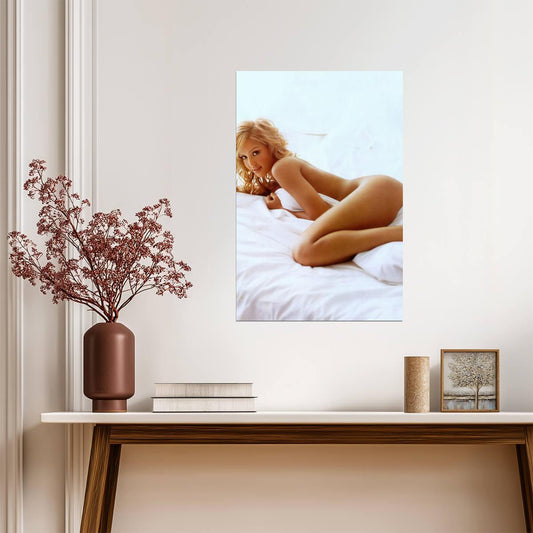 Jessica Alba Nude Poster | Lying Pose Wall Art Print - Celebrities Poster