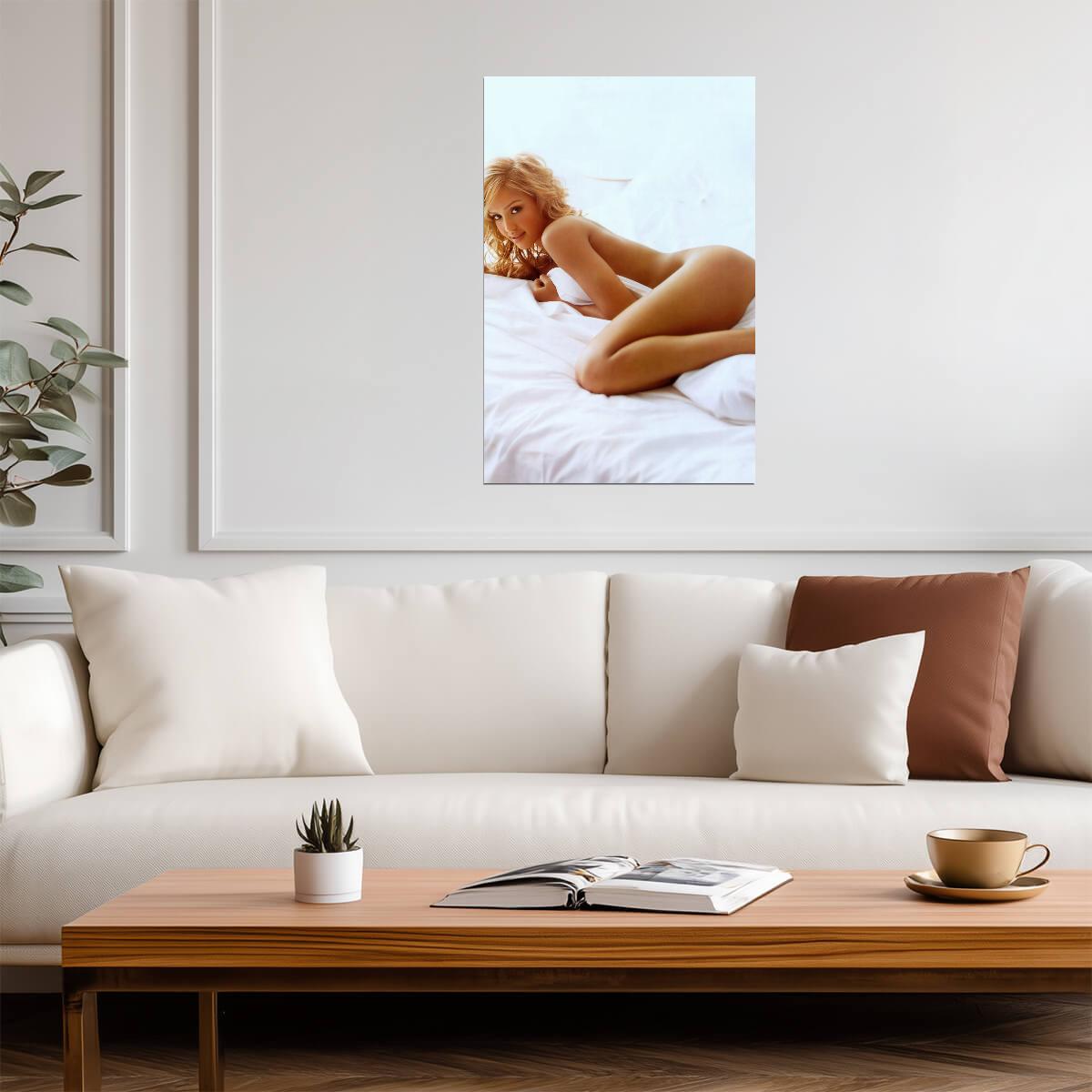 Jessica Alba Nude Poster | Lying Pose Wall Art Print - Celebrities Poster